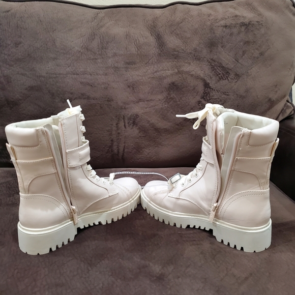 Guess Ivory Combat Boots - Picture 5 of 10